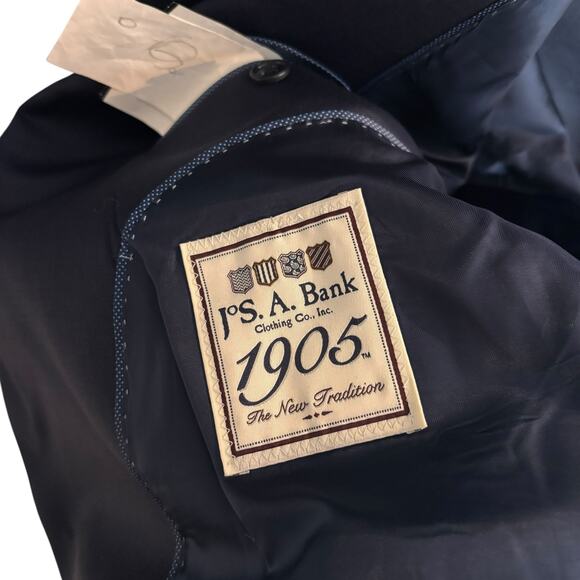 Jos. A. Bank Men's Blazer Sport Coat Two Button Jacket 50 Regular Wool Blue - Picture 3 of 6
